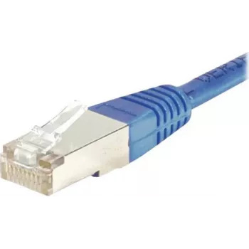 EXERTIS CONNECT Câble de raccordement Ethernet Cat5e F/UTP, RJ45, bleu, 0,7 m 231310