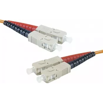 Câble de raccordement fibre optique Eco EXERTIS CONNECT, 50/125 µm, fibre OM2, connecteur/connecteur SC duplex, orange, 10,0 m UPC Polish 392696