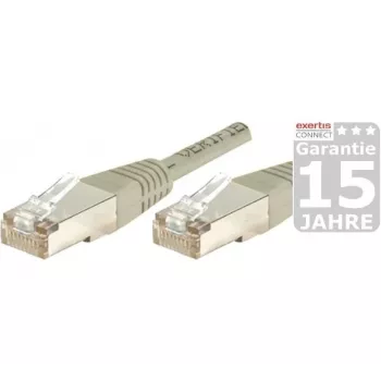 Câble de raccordement réseau Cat5e F/UTP Exertis Connect 847100, 1 m, gris