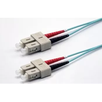 Câble de raccordement fibre optique duplex OM3 Ekivalan SC/SC 1 m aqua COZOM3DCDC2SA0010A