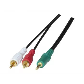 Câble audio Exertis Connect 108791 3 m 3,5 mm vers 2 x RCA mâle noir