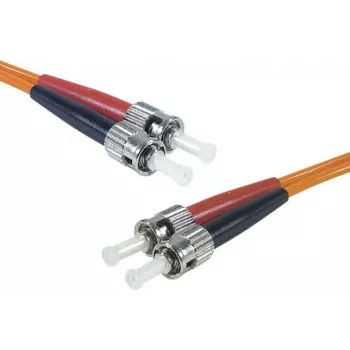 Câble de brassage fibre optique multimode duplex OM2 Exertis Connect ST/UPC 3 m orange 392713