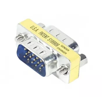 TECLINE Mini Gender Changer, 15-pin HD D-Sub Male to Male for VGA (50408)