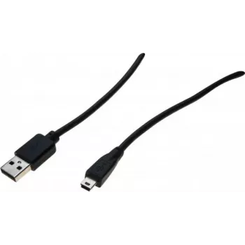 Câble USB 2.0 Exertis Connect, USB-A mâle vers Mini-USB Type-B mâle, 5,0 m, noir 532418