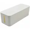 Grande boîte de gestion des câbles Exertis Connect pour multiprises, blanche, 400 x 160 x 135 mm 573423