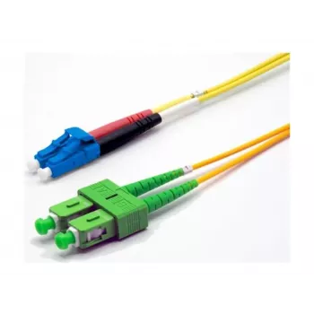 Câble de raccordement fibre optique duplex OS2 Ekivalan LC/SC APC, 9/125 µm, jaune, 3 m COZ008DALC2SJ0030A