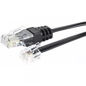 Câble téléphonique EXERTIS CONNECT RJ11 mâle vers RJ45 mâle noir 10 m EXC285011