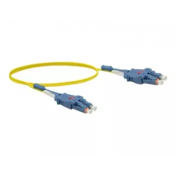 Câble de raccordement fibre optique duplex monomode OS2 Exertis Connect LC/UPC vers LC/UPC, 10 m, jaune, LSZH 392936