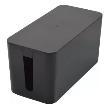 Boîtier de gestion des câbles Exertis Connect petit pour multiprises, noir, 240 x 120 x 130 mm 573426