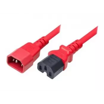 Câble d'alimentation IEC C14 vers C15 Exertis Connect, rouge, 1,8 m 808364