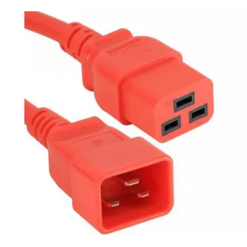 Câble d'alimentation prolongateur IEC C20 vers C19 Exertis Connect 2 m rouge 16 A 250 V 640056