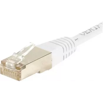 Câble de raccordement EXERTIS CONNECT CAT.6 F/UTP, blanc, 3,0 m, protection anti-pliure slim 853814