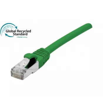 Câble de raccordement RJ45 EXERTIS CONNECT Cat. 6, F/UTP, certifié GRS, vert, 10,0 m 854635