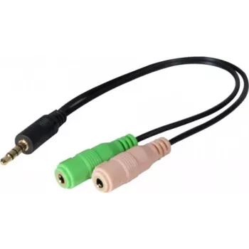 Exertis Connect adaptateur casque CTIA - 3,5 mm TRRS vers double TRS (répartiteur casque/microphone) 721135