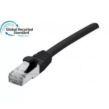 EXERTIS CONNECT câble patch RJ45 Cat. 6, F/UTP, certifié GRS, noir, 5,0 m 854652