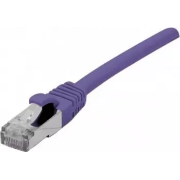 EXERTIS CONNECT câble patch Cat. 6 F/UTP PoE sans halogène, violet, 0,5 m, anti-accroche 854410