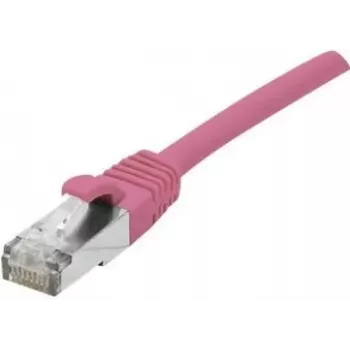 Câble patch EXERTIS CONNECT Cat 6A S/FTP, rose, 15 m, Slim Strain Relief 854383
