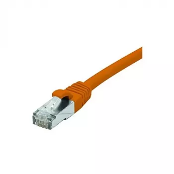 Câble patch EXERTIS CONNECT CAT 6 F/UTP, PoE, sans halogène, orange, 25 m, RJ45, anti-accroche 854429