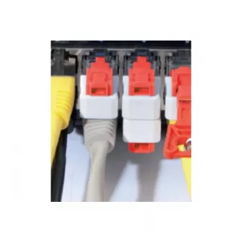 Verrou de port RJ45 EXERTIS CONNECT (lot de 10, bleu) avec clé – bloque les accès réseau non autorisés 848943