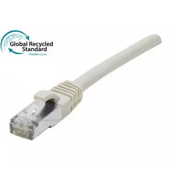Câble patch RJ45 EXERTIS CONNECT Cat. 6, F/UTP, certifié GRS, gris, 0,15 m (854600)