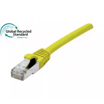 Câble patch RJ45 EXERTIS CONNECT Cat. 6 F/UTP certifié GRS jaune 5,0 m (854643)