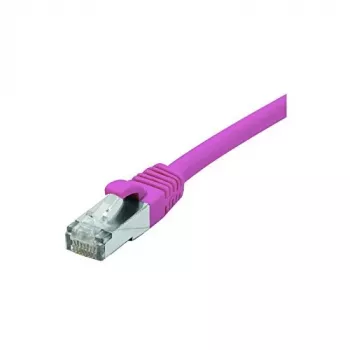 Câble patch EXERTIS CONNECT Cat. 6 F/UTP, PoE, sans halogène, rose, 1,0 m, RJ45 avec protection de la languette 854433