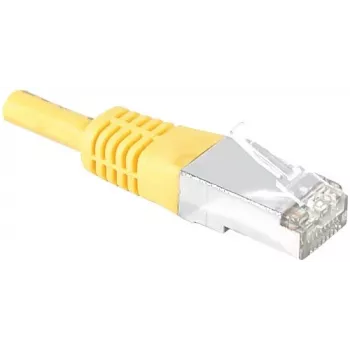 Câble patch EXERTIS CONNECT Cat.6 S/FTP PiMF, jaune, 0,3 m, gaine slim anti-accroche 856822