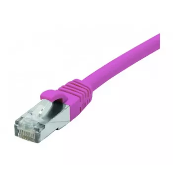 Câble patch EXERTIS CONNECT Cat. 6 F/UTP, PoE, sans halogène, rose, 2,0 m, anti-accroche 854434