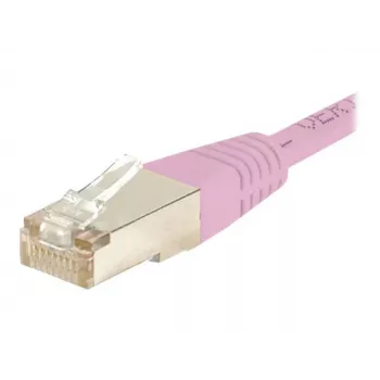 Câble patch Exertis Connect 854479 Cat.6 S/FTP PiMF, 0,7 m, rose, protection anti-pliure slim
