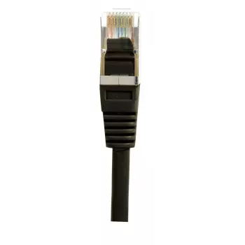 Câble patch EXERTIS CONNECT Cat.6 S/FTP, PiMF, noir, 1,0 m, protection anti-pliure slim 856852