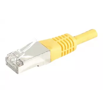 Câble patch Cat.6A S/FTP EXERTIS CONNECT, 1,5 m, jaune, slim anti-accroche 858332