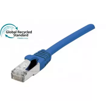 Câble patch RJ45 Cat. 6 F/UTP EXERTIS CONNECT certifié GRS, bleu, 1,5 m 854613
