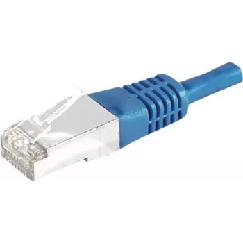 Câble patch EXERTIS CONNECT Cat.6a F/UTP, 3 m, bleu, 10 Gbps, protection anti-pliure fine 859521