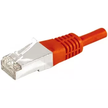 Câble patch EXERTIS CONNECT Cat.6a F/UTP, rouge, 25 m, 10 Gigabit/s, décharge de traction fine 859542