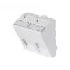 Enjoliveur EXERTIS CONNECT 45x45 mm pour 2 modules Keystone, 30°, blanc signalisation RAL 9003 911711