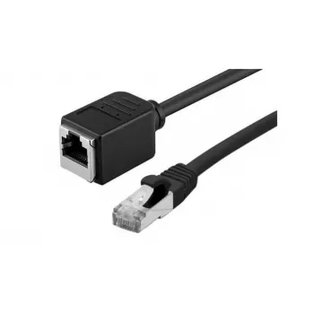 Rallonge de câble patch Cat.6A S/FTP LSZH anti-accroche EXERTIS CONNECT noire 10 m 858759