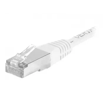 Câble patch CAT.6a F/UTP EXERTIS CONNECT blanc 1,0 m 10 Gbit/s embout slim 859578