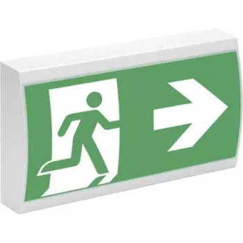 Eaton 40071349399 LED Emergency Escape Route Luminaire, Ceiling/Wall Mount, White