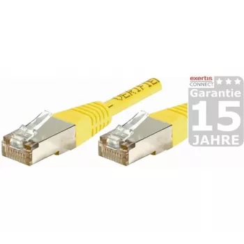 Câble de raccordement EXERTIS CONNECT Cat.5e F/UTP, 0,3 m, jaune 857090