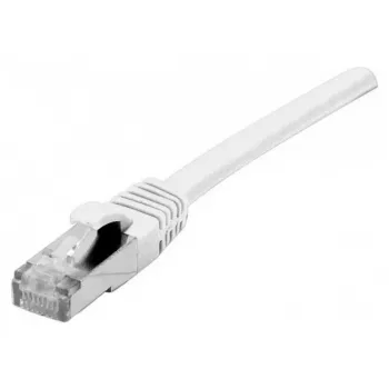 Câble de raccordement EXERTIS CONNECT Cat 6A S/FTP, 15 m, blanc, gaine slim anti-accroche 858507
