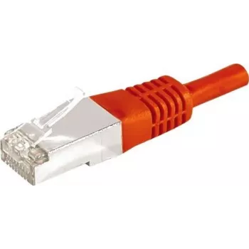 Câble patch CAT.6a F/UTP EXERTIS CONNECT, rouge, 20 m, 10 Gbps, RJ45, serre-câble slim 859541