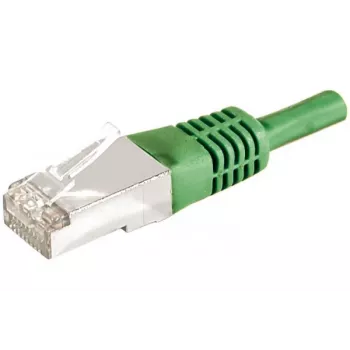 Câble patch Cat.6a F/UTP EXERTIS CONNECT, 25 m, vert, 10 Gbps, RJ45, protection de courbure slim 859557