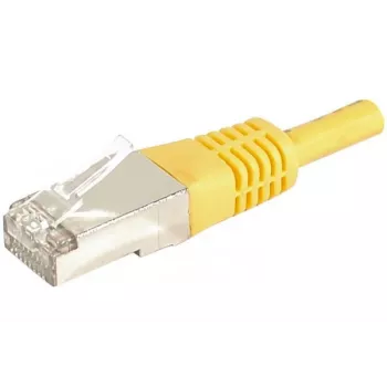 Câble de raccordement EXERTIS CONNECT 859561 Cat.6a F/UTP, 0,3 m, jaune, 10 Gbps, Slim Boot
