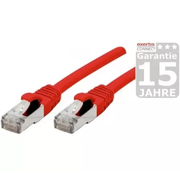 Câble de raccordement Exertis Connect Dexlan CAT 6a SFTP, RJ-45 mâle vers RJ-45 mâle, 20 m, sans halogène, moulé, anti-accroche, rouge 858476