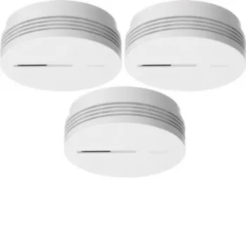 Kit détecteur de fumée Hager TG600AL-3 avec 3 détecteurs optiques, pile lithium 10 ans
