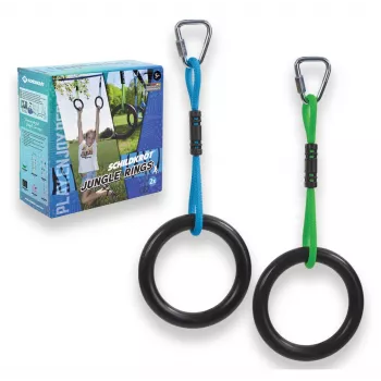 Ensemble d'anneaux Jungle SCHILDKROT, anneaux ABS de 180 mm avec cordes résistantes aux UV, 1 ensemble (970714)