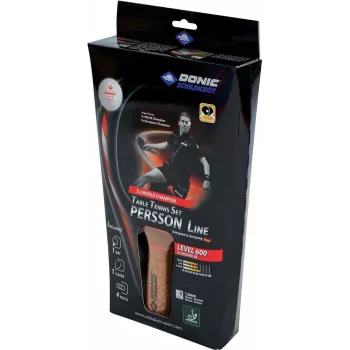 Raquette de tennis de table Donic Schildkröt 788450 pour débutants et joueurs de loisir - revêtement noir, manche en bois, concave, bois 5 plis, mousse 1,0 mm, non homologuée ITTF