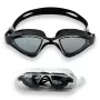 Lunettes de natation adulte Murano SCHILDKRÖT, blanc/noir, joints souples en silicone, sangle divisée, anti-buée, protection UV 940056