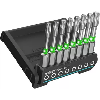 Ensemble de 8 embouts TORX femelle HAZET 2304SH-13, entraînement 1/4