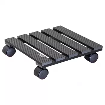 Chariot à plantes carré WAGNER Multi Roller WPC anthracite 60 à double roue 60 kg (20050001)
